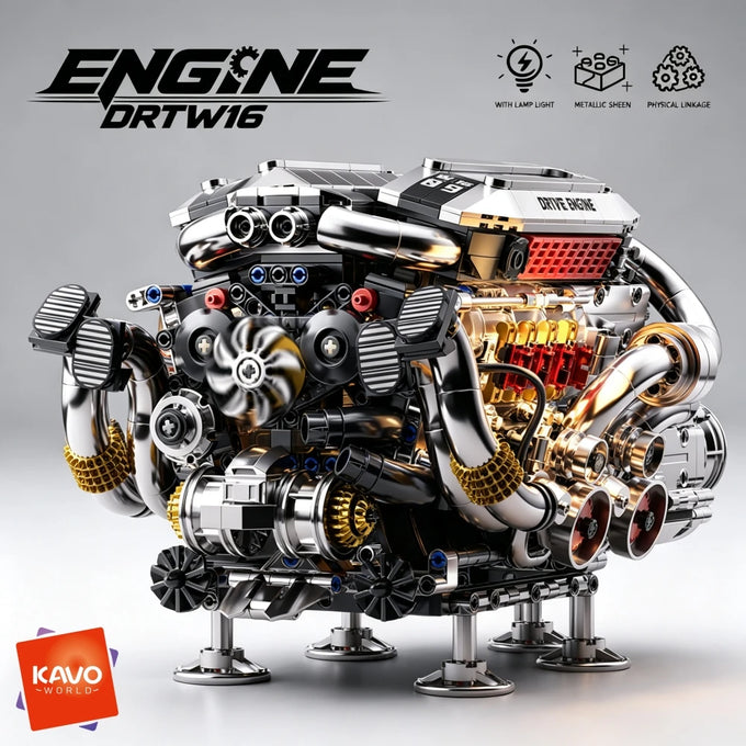 Motorized W16 Engine Building Set — product image