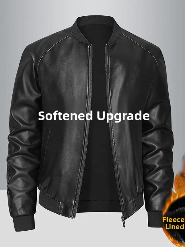 Men's Stand-Collar Biker Jacket — product image