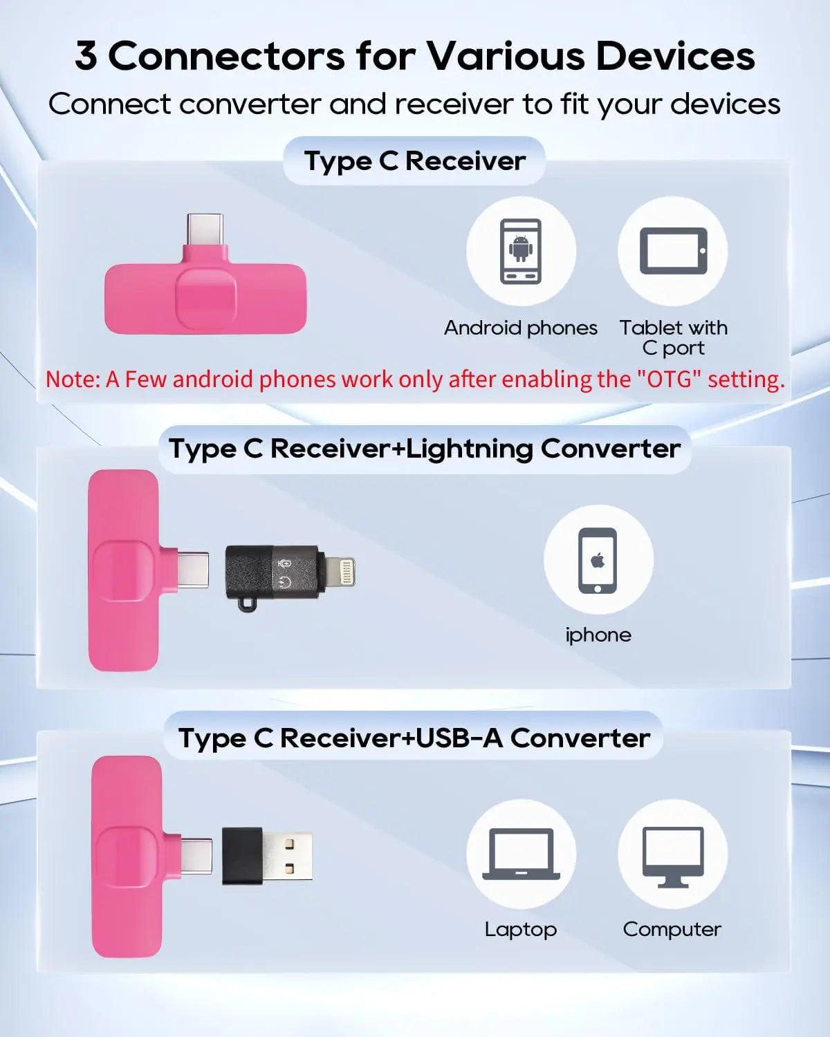 New Wireless Lavalier Microphone Portable Audio Video Recording Mini Microphone for iPhone Android PC Camera Live Gaming Phone