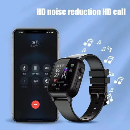 Lenovo 2027 Kids 5G Smart Watch GPS SOS Video Call HD Camera Waterproof SIM Card Support Earphone Child Watch for Boys & Girls