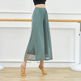 Mesh Wide-Leg Dance Pants