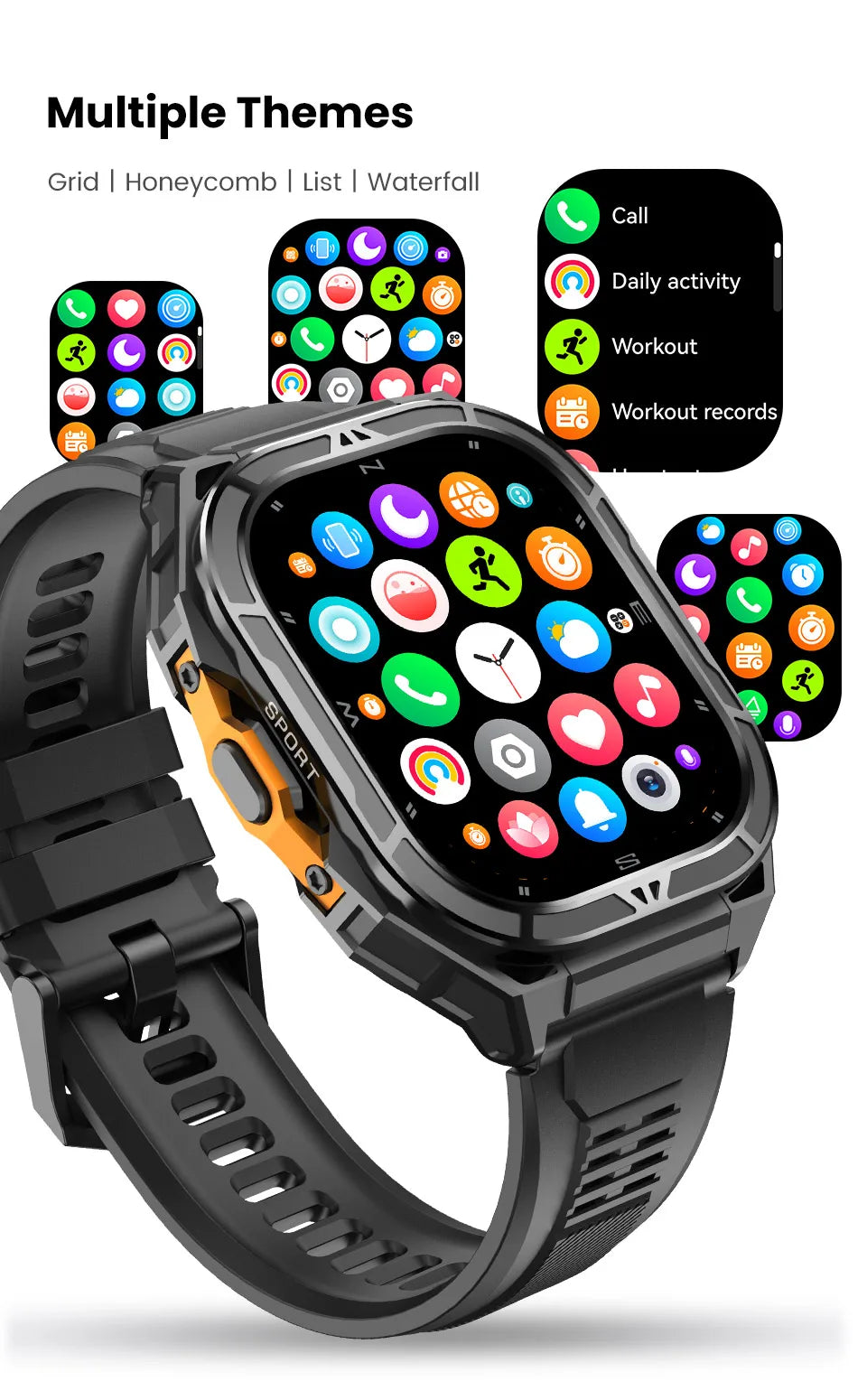 New For XIAOMI Sport Wristband Built-in GPS&Compass BT Call Smartwatch Altimeter Health Monitoring 3ATM Waterproof Swim Watches