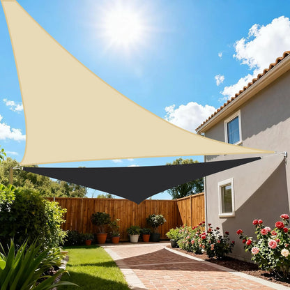 Triangle Sun Shade Sail Waterproof UV Block Outdoor Garden Patio Awning Canopy Triangle Sunshade Sail