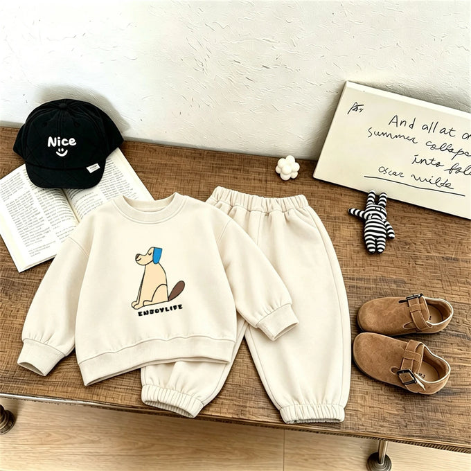 Kids' Cartoon Hoodie & Sweatpants Set — product image