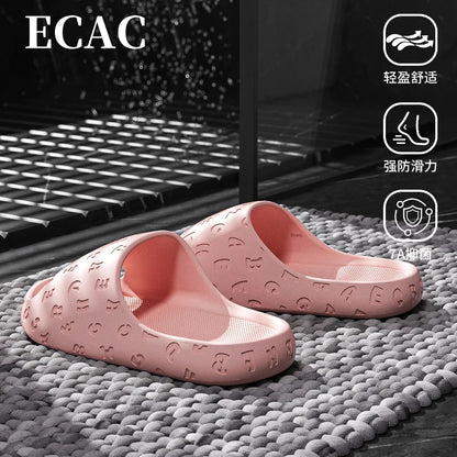 2026 EVA Women Sandals Slippers Solid Color Simple Non-slip Soft Sole Comfortable Shower Slippers Outdoorf Couple Shoes