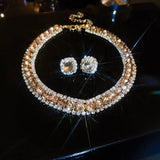 Rhinestone Necklace & Earring Set — view 12