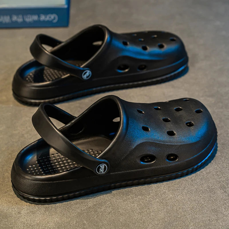 YUYIN Mens Summer Beach Sandals Casual Garden Clogs Outdoor Wide Toe Cross Sandals for Ladies Non Slip House Shower Slippers
