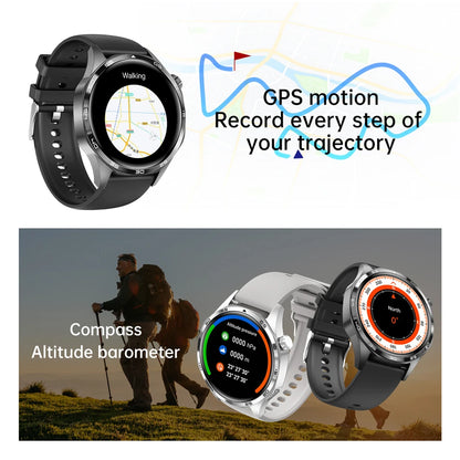 BOXUXING 2026 New Smart Watch Men Watch 5 Pro AMOLED HD Screen Bluetooth Call GPS Trajectory NFC Heart Rate Compass SmartWatches