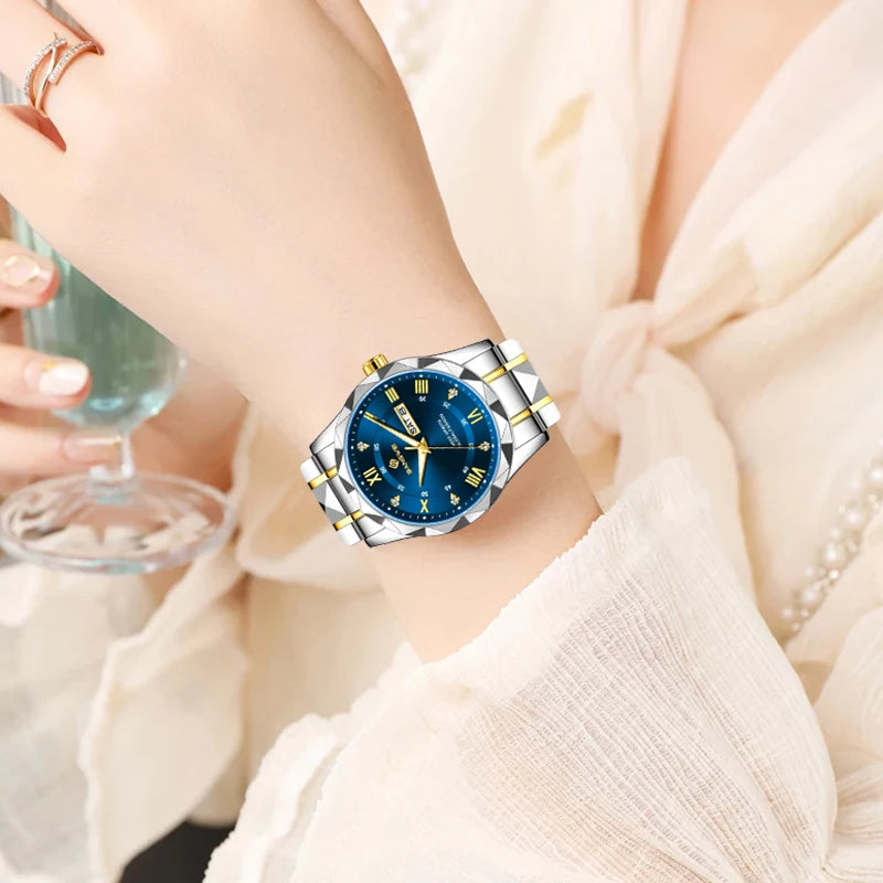 BANGWEI Woman Watch Luxury Elagant Classic Fashion ClockBusiness Casual Date Stainless Waterproof Luminous Quartz Ladies Watches