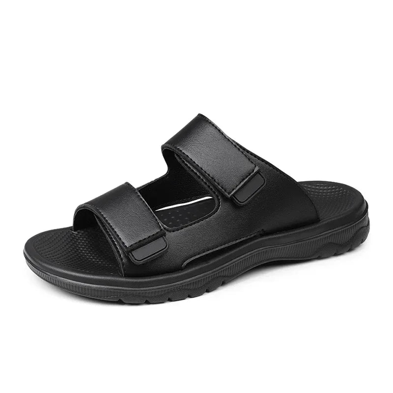 Men Slippers Shoes Solid Color Slip On Casual Beach Slides Mens Thick Sole Anti Slip Shoes for Men 2024 Summer Fashion Sandals