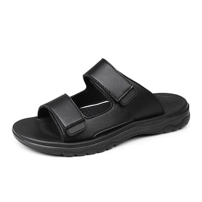 Men Slippers Shoes Solid Color Slip On Casual Beach Slides Mens Thick Sole Anti Slip Shoes for Men 2024 Summer Fashion Sandals