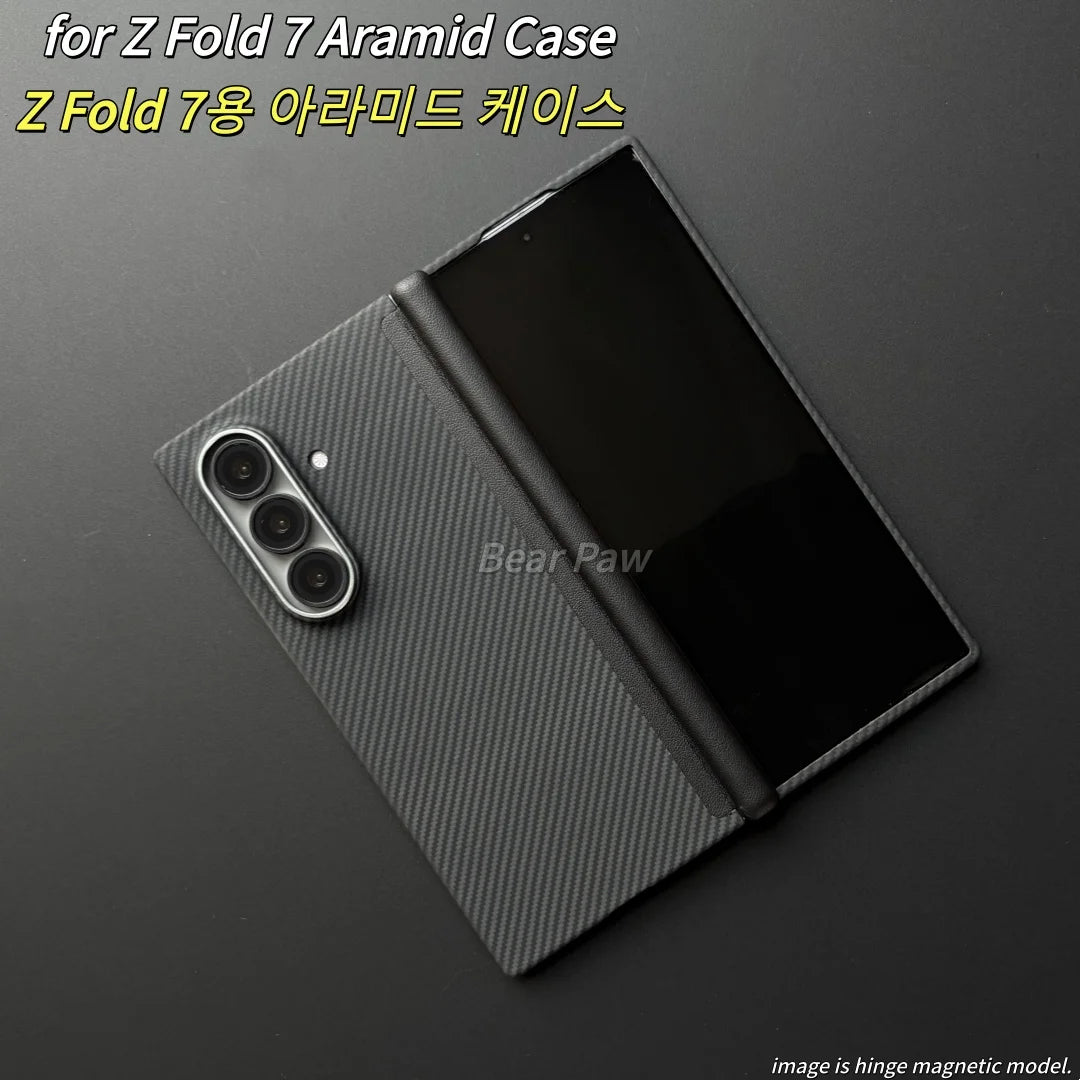 Magnetic for MagSafe Case for Samsung Galaxy Z Fold 7 W26 Aramid Carbon Fiber Cover Ultra-Thin Lightweight Armor for W26 Cover