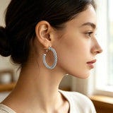 Twisted Cable Hoop Earrings