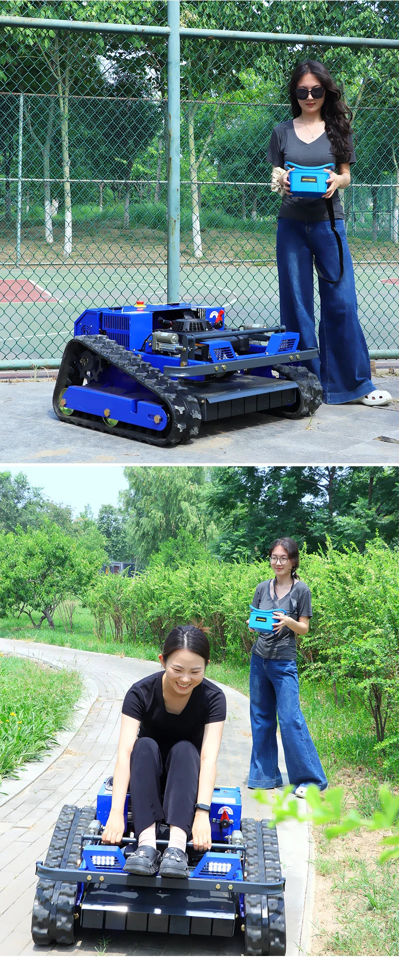 Customized Remote Control Self Propelled DIY Mower AWY-550 Crawler All-terrain with Simple Operation and High Efficiency CE EPA