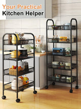 Five-Tier Rolling Storage Cart — view 4