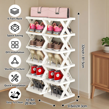 Shoe Rack Storage Organizer Detachable Shoe Racks Saves Family Household Rack Multi Layer Simple Shoes Shelf Color Cabinet