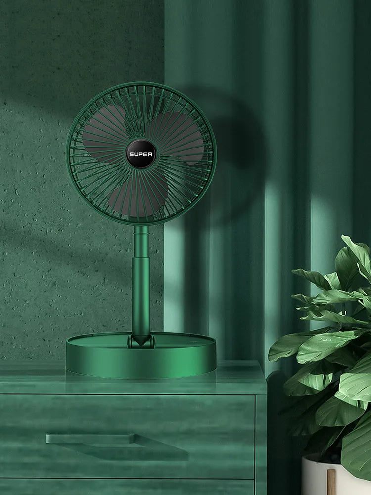 Desktop fan charging model, long endurance USB foldable mini retractable fan, dormitory portable desktop electric fan