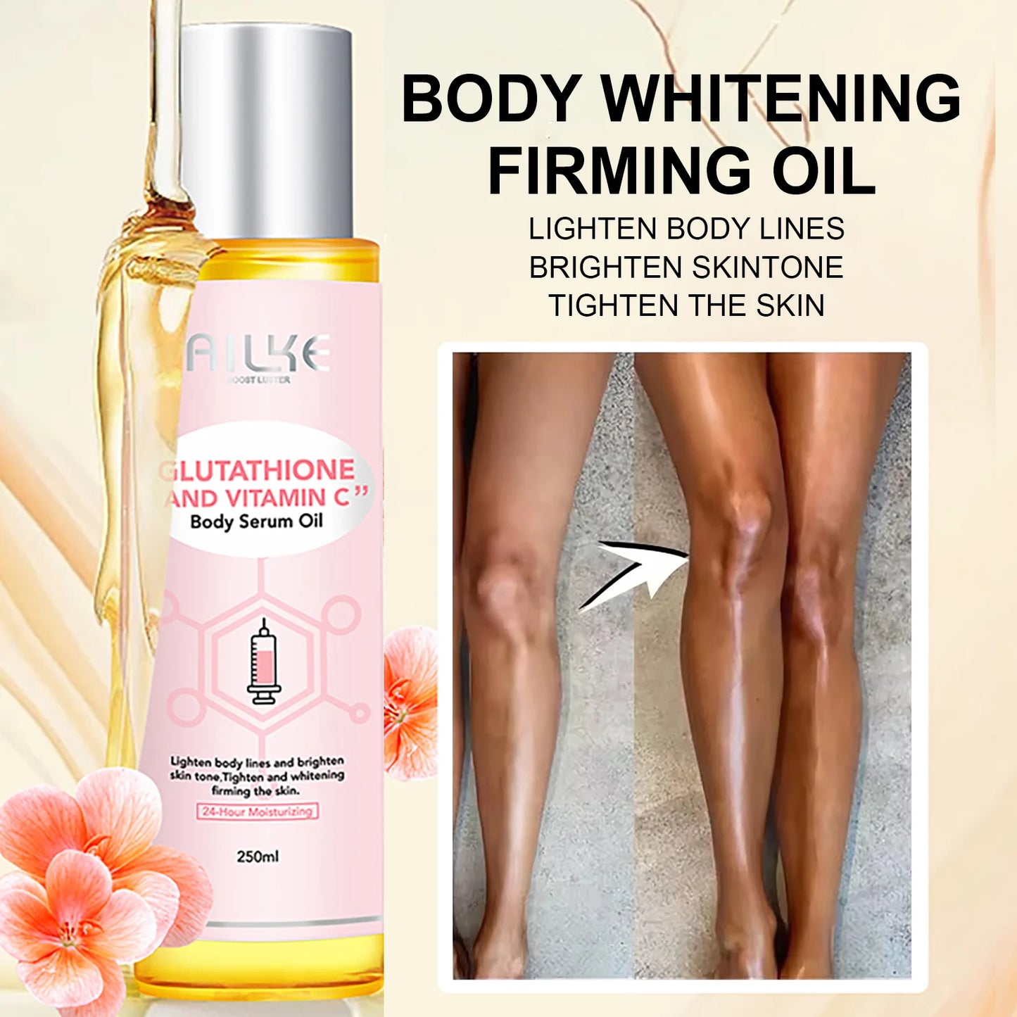 AILKE Whitening Moisturizing Korean Facial And Body Lotion, Reduce Melanin Wrinkles, Vitamin C Dark Spots Remove Skin Care Cream