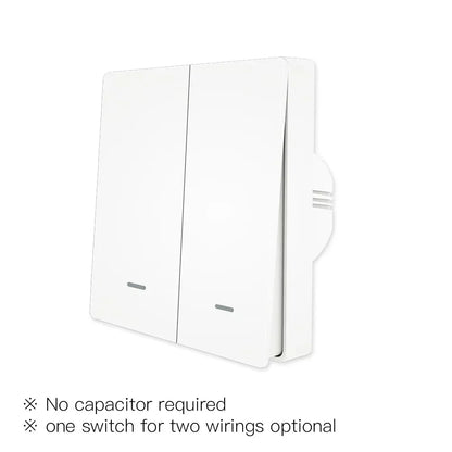 MOES Smart Light Switch Tuya ZigBee No Neutral Wire No Capacitor Needed Smart Life 2/3 Way Works with Alexa Google APP Remote