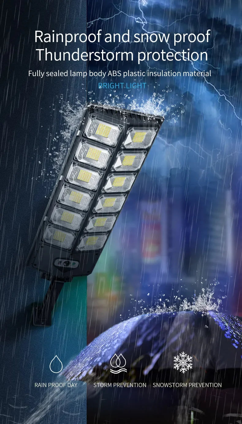 LED Super Bright Outdoor Solar Powered Lamp Waterproof Motion Sensor Human Induction Solar Garden Light Yard Garage Light