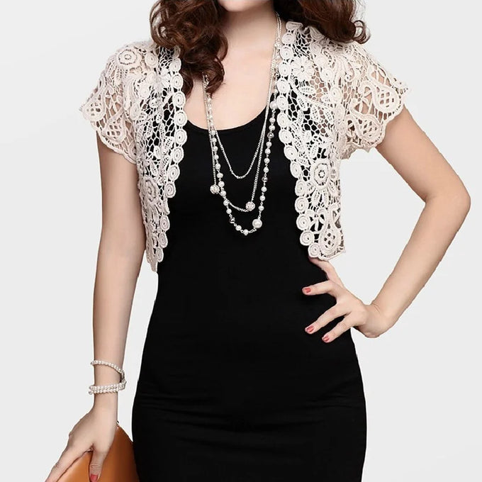 Women's Floral Crochet Shrug — product image
