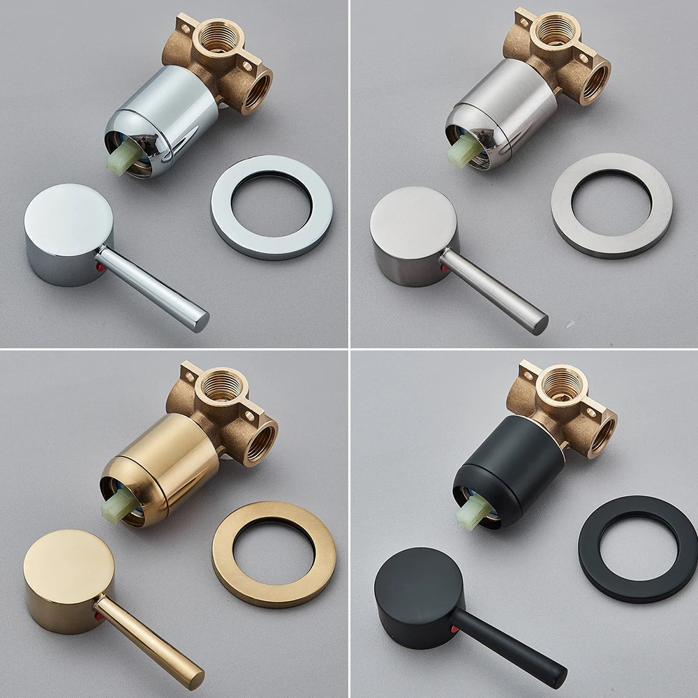 Brushed Gold Handheld Shower Bathroom Shower Faucet Hot & Cold Water Tap Brass Shower Holder 1.5M Hose Brass Shower Valve