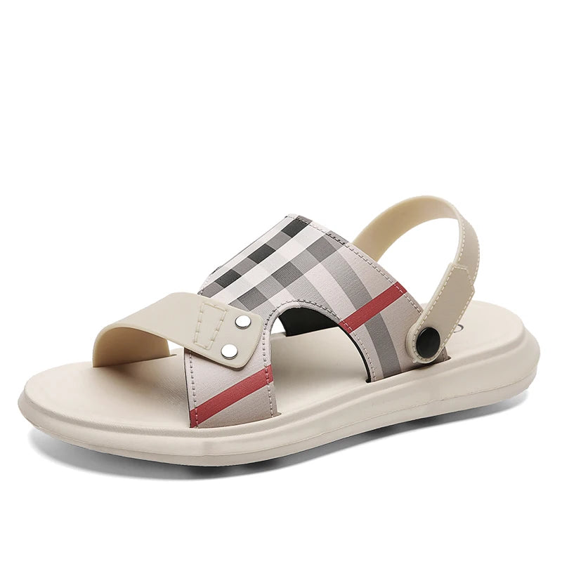Sandals Men's 2025 New Summer Casual Beach Shoes Indoor and Outdoor Wear Two-Wear Lightweight One-Line Sandals