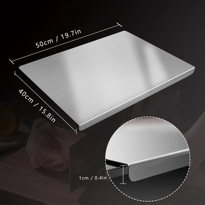 304 Stainless Steel Cutting Board Butcher Block Household Rolling Board Kitchen Supplies Food Preparation Meal Prep Tools