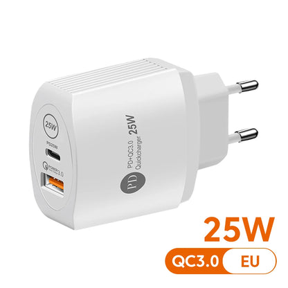 Olaf PD 25W USB C Charger Phone Charger Fast Charging Type C Charger Quick charge 3.0 Adapter For iPhone Xiaomi Huawei Samsung