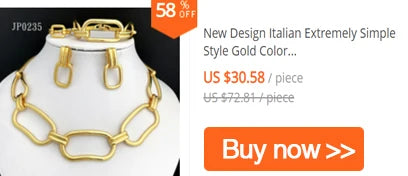 GZJPEI Two Tone Jewelry Set Gold Plated Big Pendant Necklace Bracelet Water Drop Earring Ring For Women Wedding Gifts 2025 New