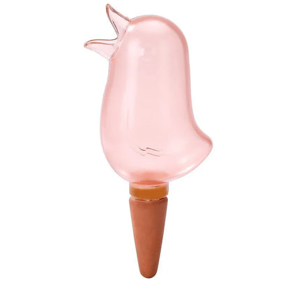 High quality automatic flower waterer plant waterer self watering water balloon bird shaped hand blown plastic water balloon