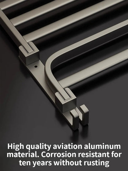 Upgrade And Thicken Grey/Black 50CM-60CM Towel Rack Space Aluminum Toilet Storage Rack Wall Mounted BathTowel Rack