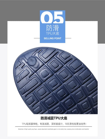 Men's Summer Sandals Clogs Casual Round Toe Slip on Outdoor Geometric Pattern Anti-slip Beach Hole Shoes Plus 46 47 Men Slippers