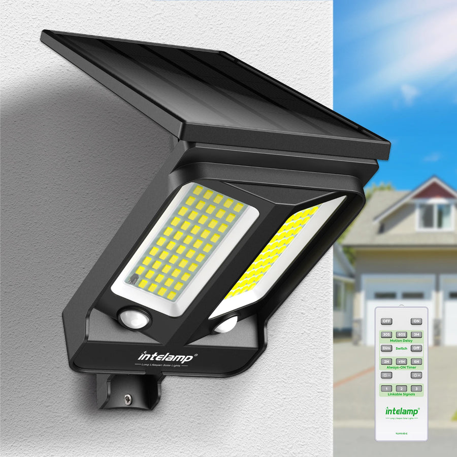 Intelamp Dual-Sensor Solar Floodlight — product image