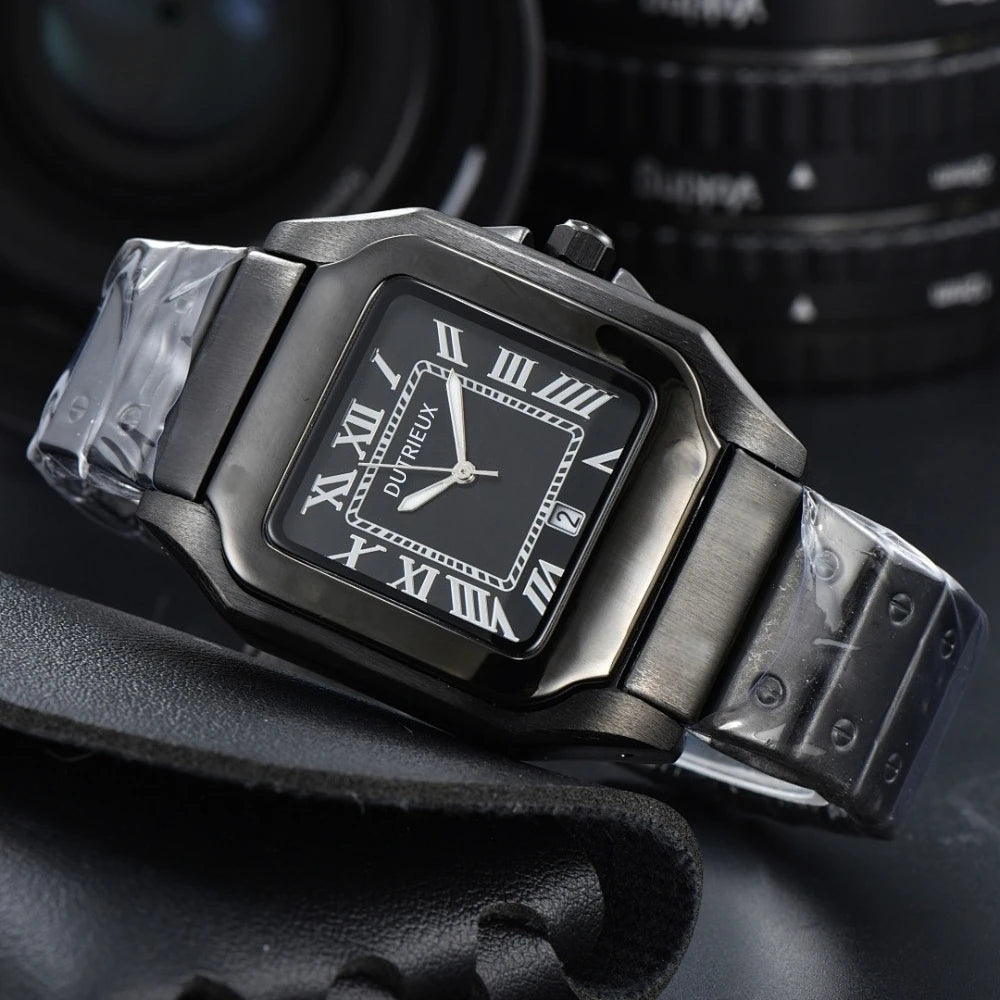 Hot 39mm Square Dial Luxury Watches for Men Auto Date Steel Strap Cxxtixx Designer Fashion Classic Male AAA Clocks for Gift