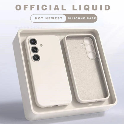 S26 S25 Ultra Case Square Liquid Silicone Phone Case For Samsung Galaxy S26 S25 S24 S23 S22 Ultra Plus S26Ultra Cases Soft Cover