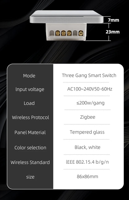 Zemismart DIY Name Switch EU Type Zigbee Smart Display Screen Touch Light Switch Works with Tuya Alexa Google Home Voice Control