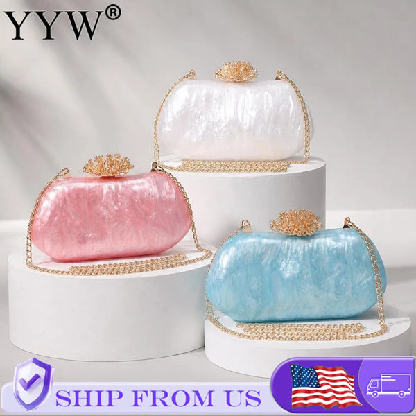 Flower Shell Evening Clutch — view 1
