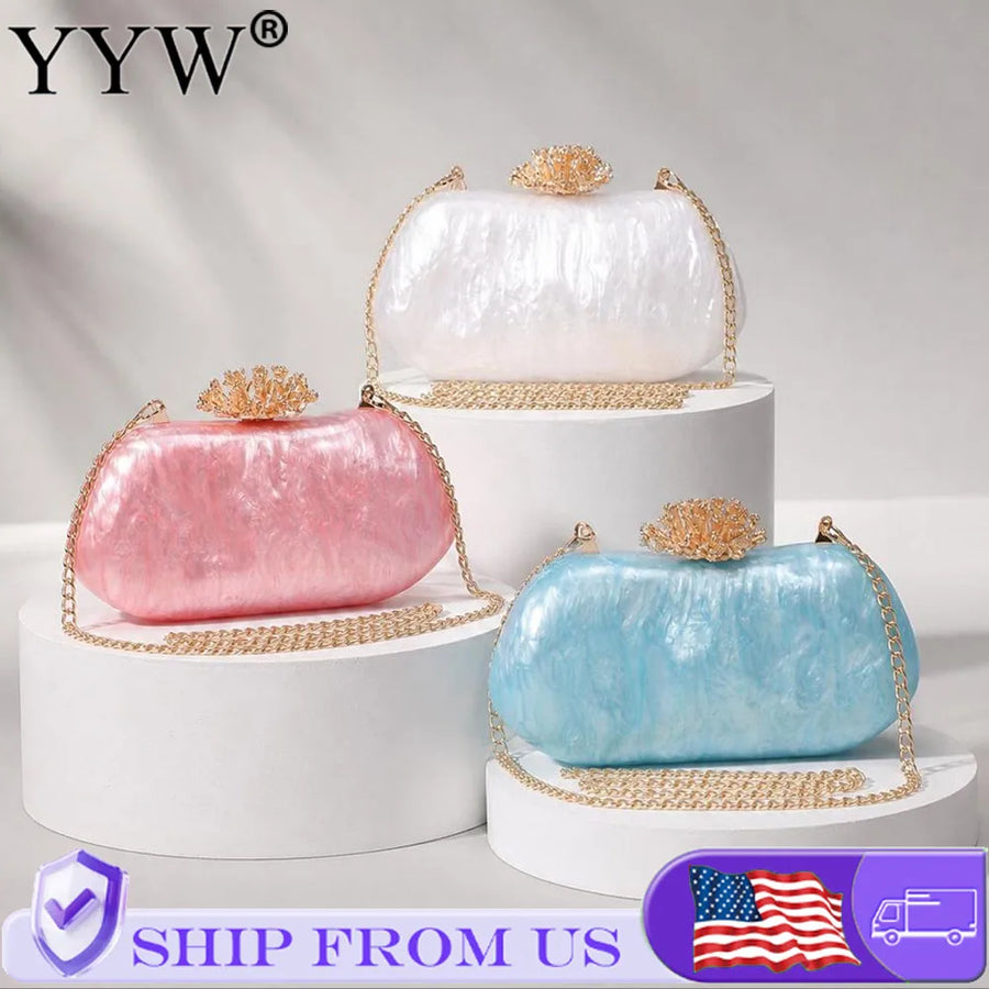 Flower Shell Evening Clutch — view 1
