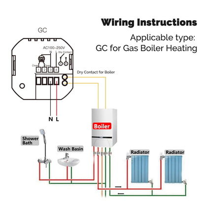 MOES Tuya WiFi Smart Thermostat Programmable Temperature Controller Water Boiler Electric Heating Work With Alexa Google Home