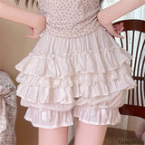 Lace-Trim Cotton Bloomer Shorts