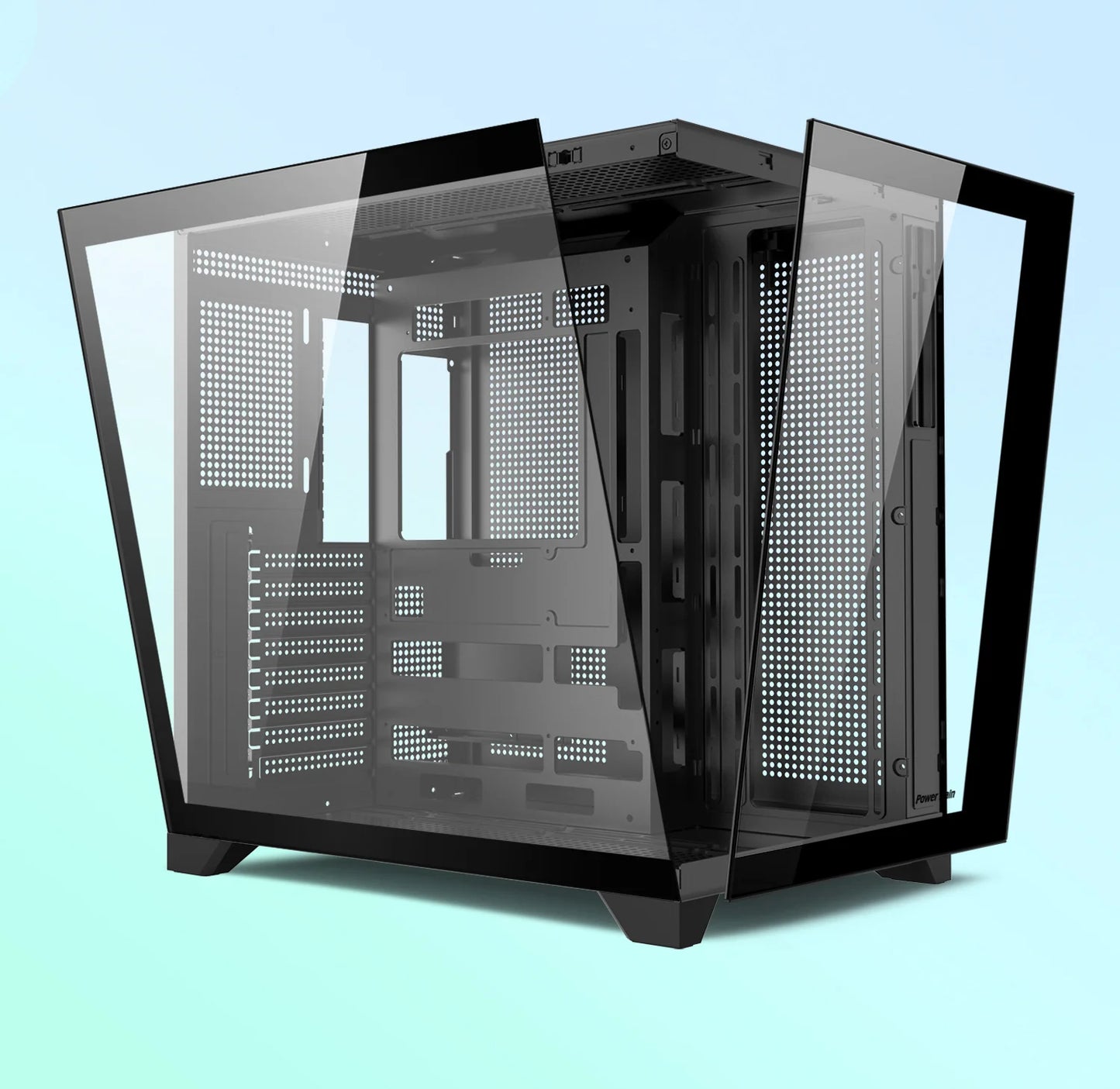 Power train Dreamland PRO PC gaming case ATX MATX ITX motherboard 360water-cooled Sea view room Double-sided glass computer case