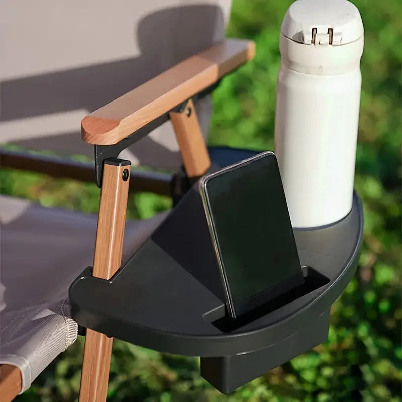 Beach Folding Leisure Lounger Bottle Cup Holder Folding Chair Side Table Attachment Fishing Chair Storage Tray Home Accessories