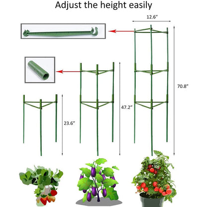 ♥DIY Tomato Plant Support Kit – Stackable Stakes & Rings for Climbing Vegetables & Flowers|〔YY33〕