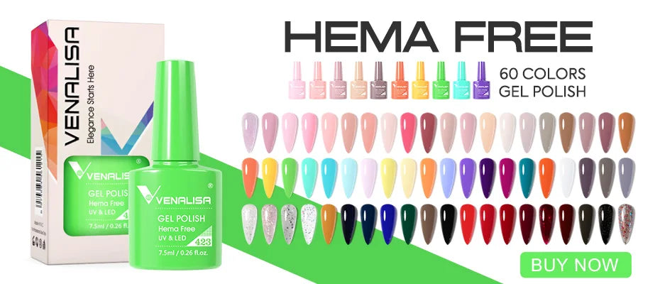 1Set VENALISA TPO FREE Whole Set Nail Gel Polish with Color Display For New Learner Nail Maincure Gel Varnish Branded Suitcase
