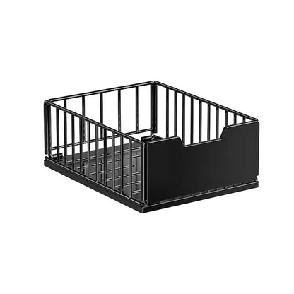 Pull Out Cabinet Organizer, Carbon Steel Foldable Slide Out Drawers Storage Rack For Kitchen Cabinets Bathroom Cabinet Organizer