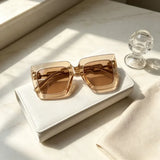 Thick-Frame Chain-Detail Sunglasses Set — view 6