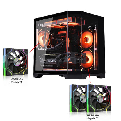 WJCOOLMAN Dreamer mini PC case M-ATX Three Sided Glass sea view room 240 water cooler Desktop computer case gabinetes gamer
