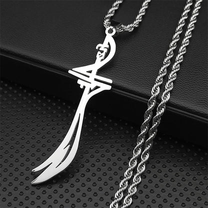 Arabic Sword Saudi Necklaces Stainless Steel Islamic Muslim Zulfiqar Imam Ali Swords for Men Islam Accessories Gift  Jewelry