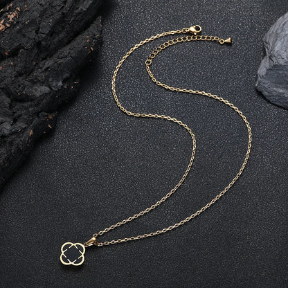 Stylish Men Petal Charms Necklace,Waterproof Stainless Steel Luck Leaf Pendant,Birthday Anniversary Father Gift for Him